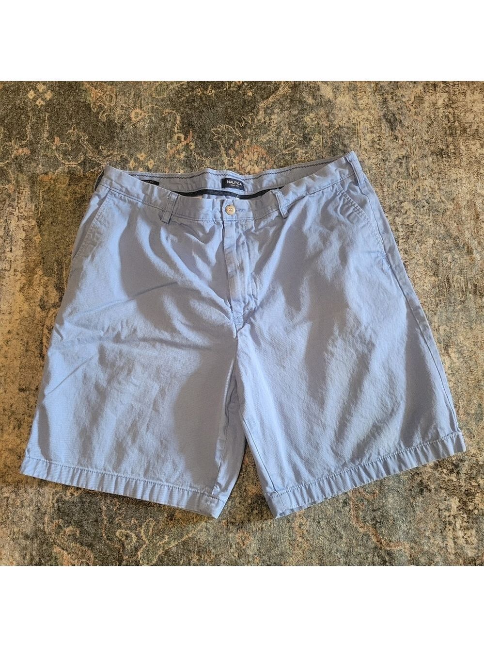 Nautica Men’s Classic Fit Deck Shorts - Light Blue Size 40